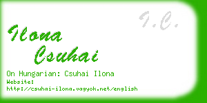 ilona csuhai business card